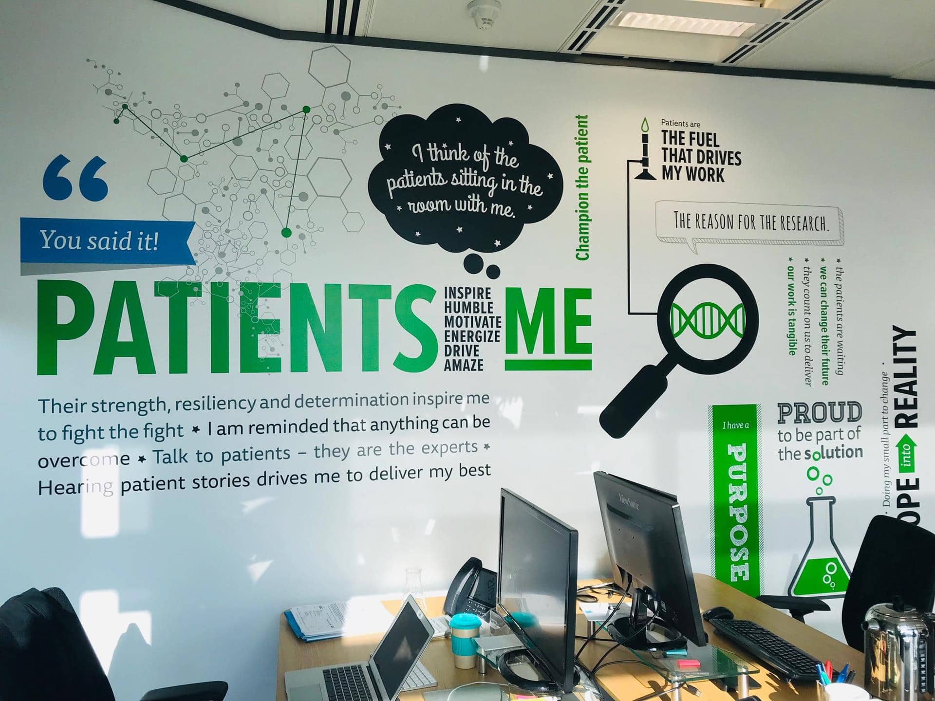 Full Colour Vinyl Wall Graphics for Spark Therapeutic Central London Office