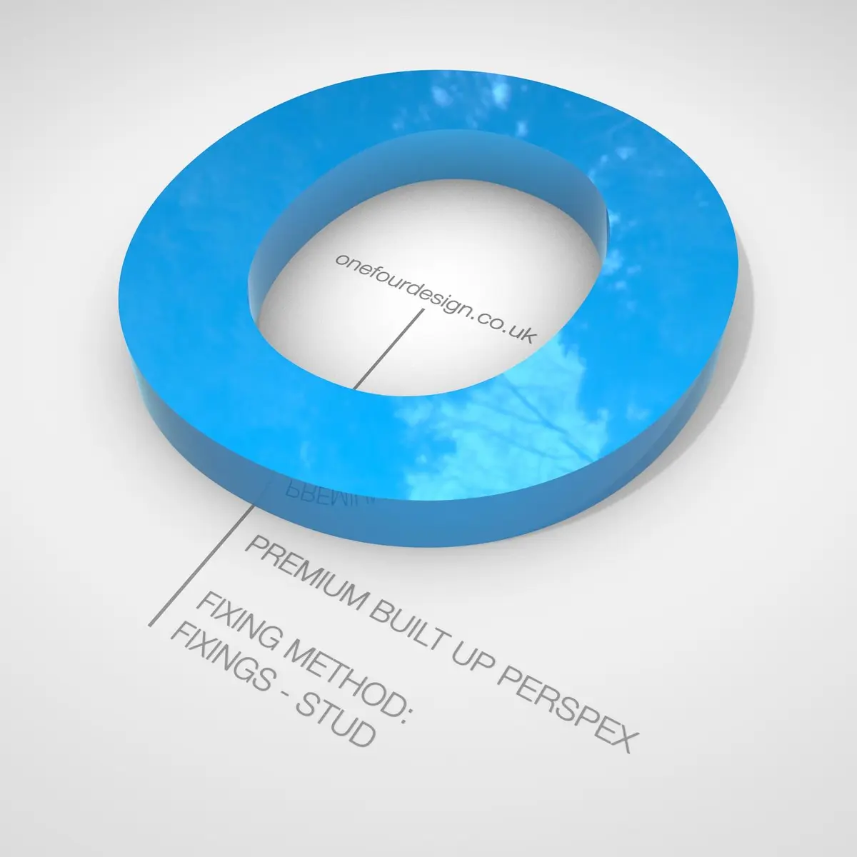 Premium built-up Perspex letter sample