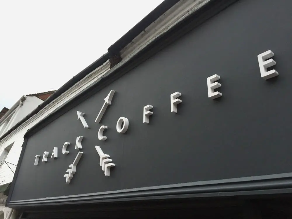 Shopfront and pavement-facing business signage