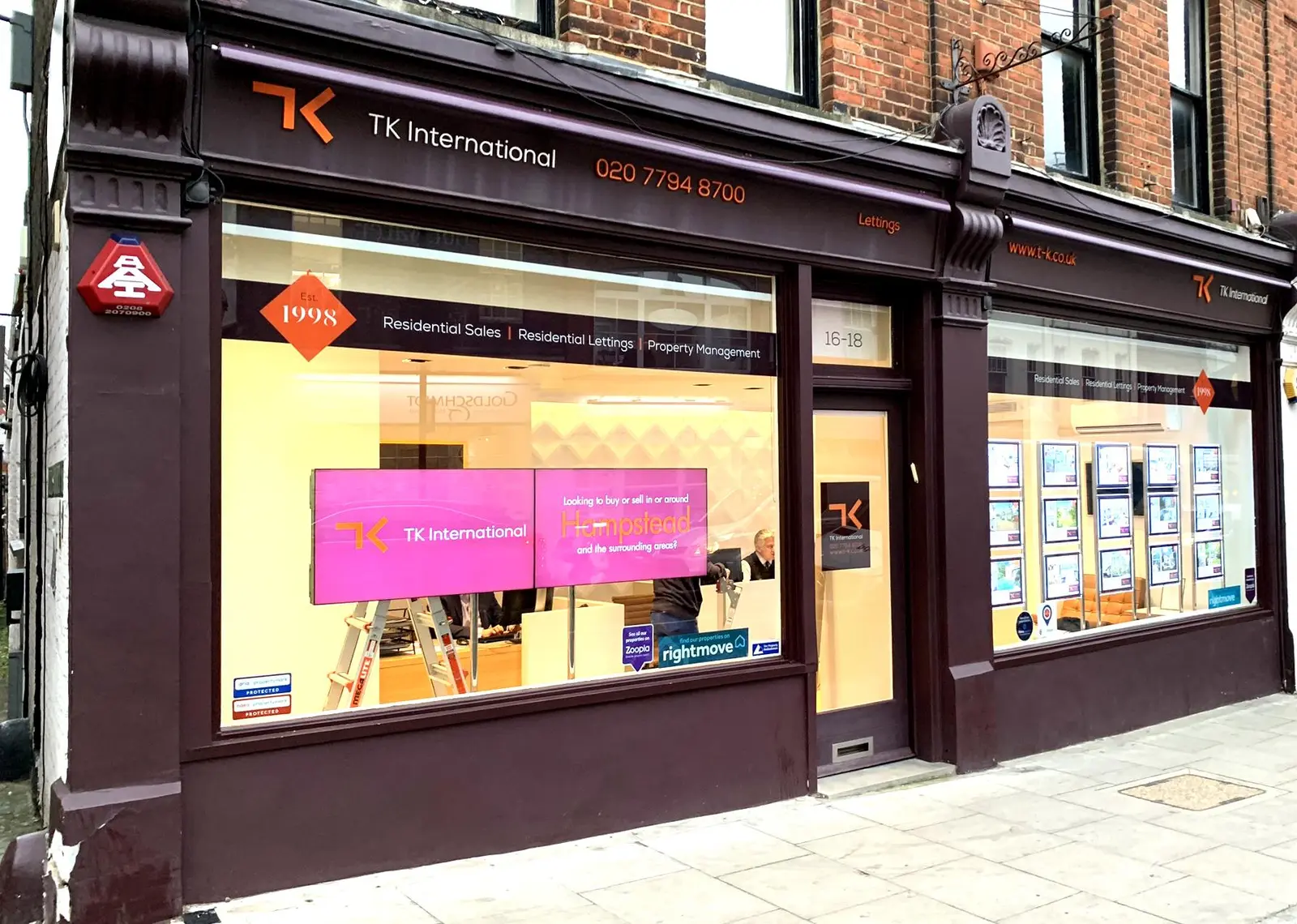 Shopfront graphics supporting street visibility
