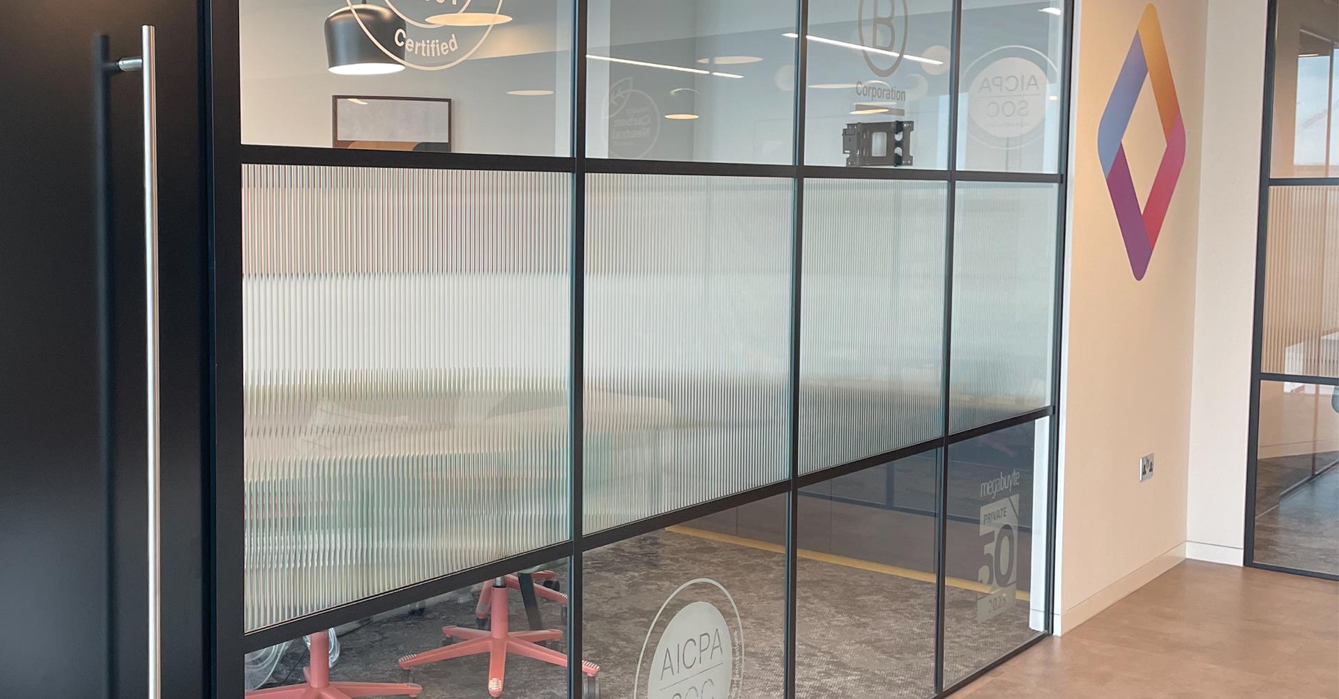 Reeded Glass Film for Offices | Decorative Privacy Film in London & Berkshire