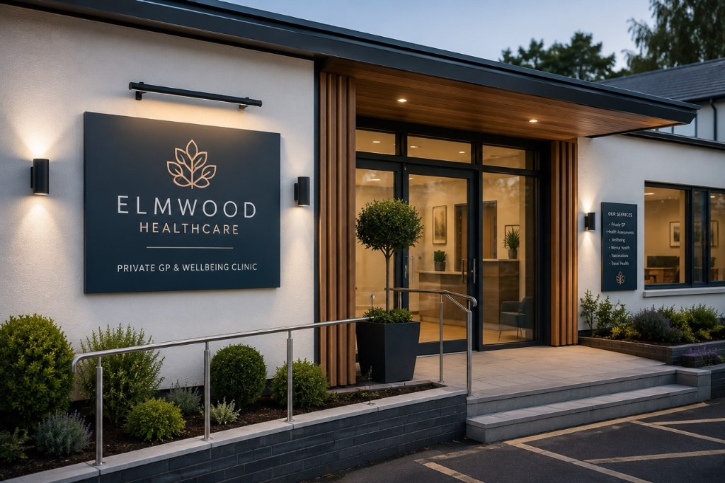 Healthcare clinic exterior signage