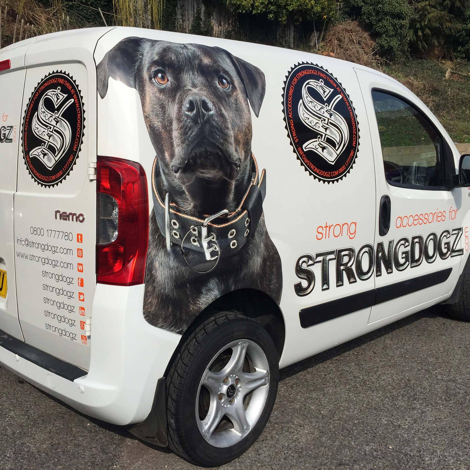 Full colour vehicle graphics wrap on a commercial van