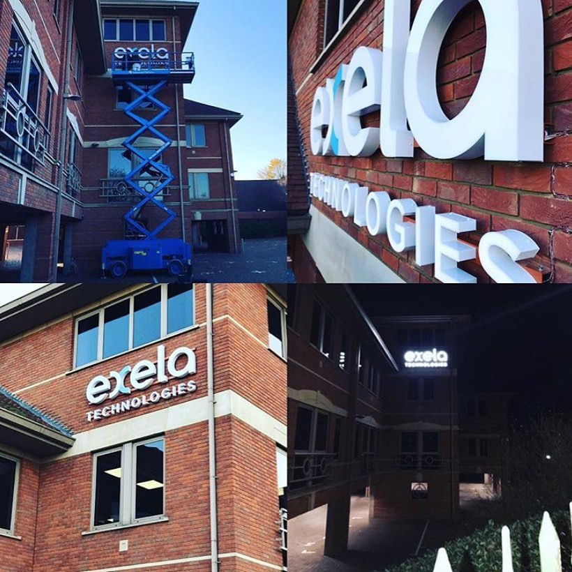 Exterior signage in Egham.