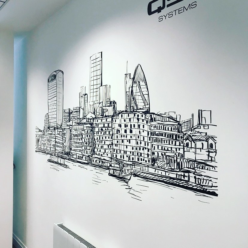 Interior graphics in London.