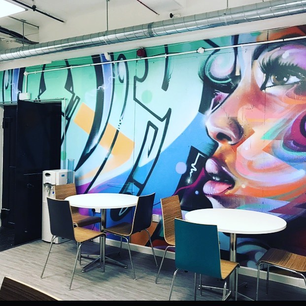 Interior graphics in London.