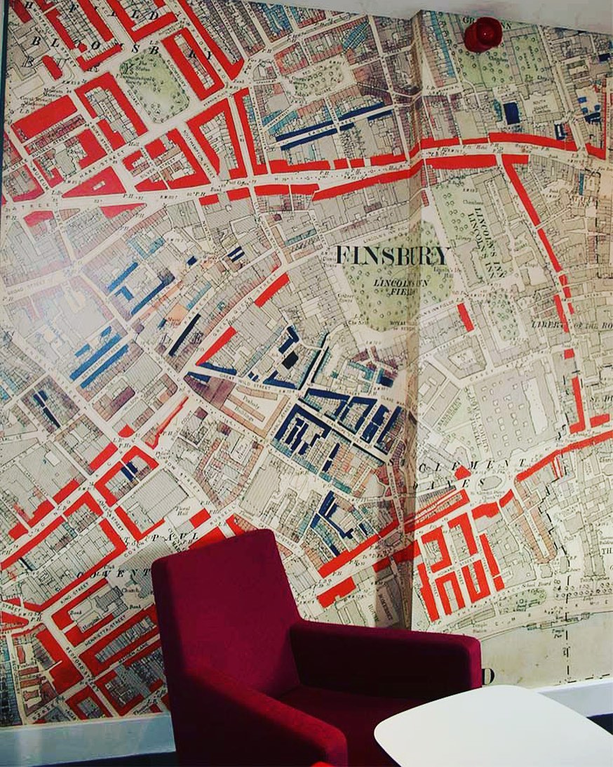 Interior graphics in London.