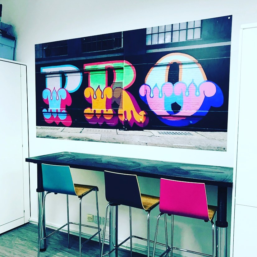 Interior graphics in London.