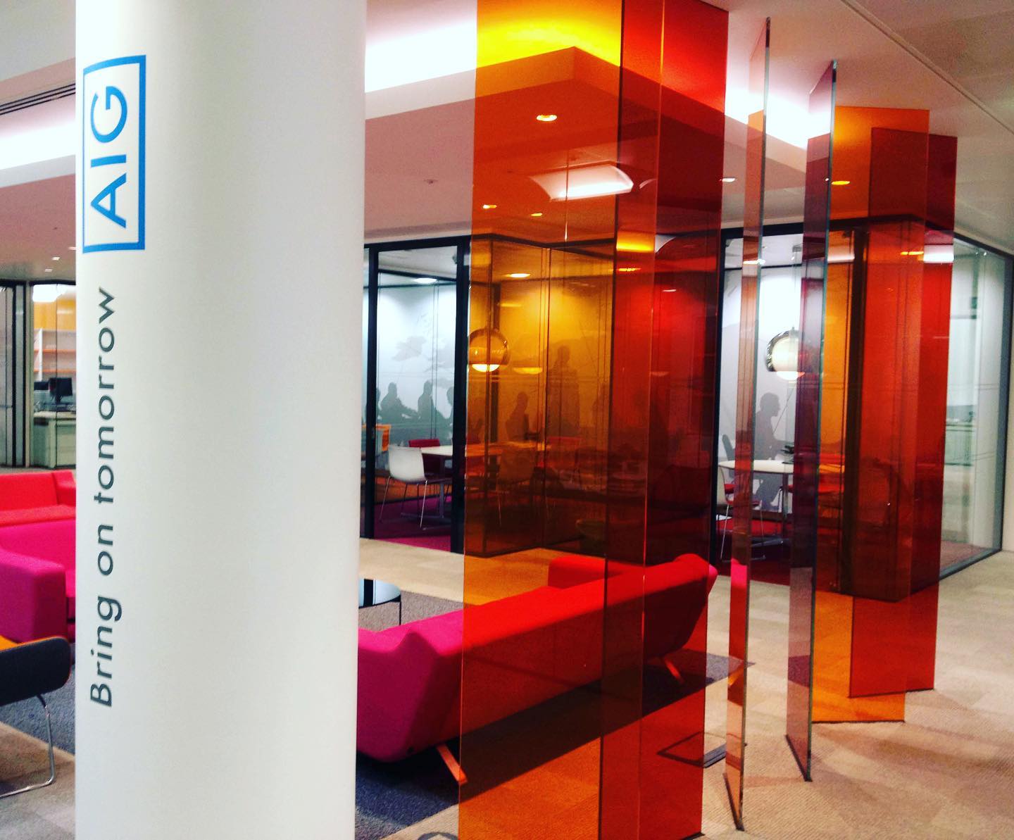Interior graphics in London.
