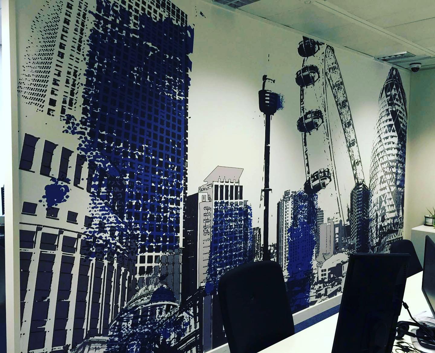 Interior graphics in London.