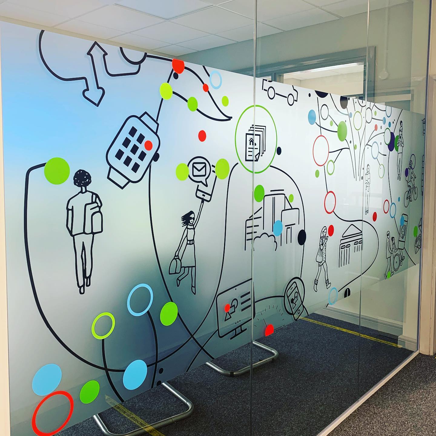 Window graphics in Windsor.