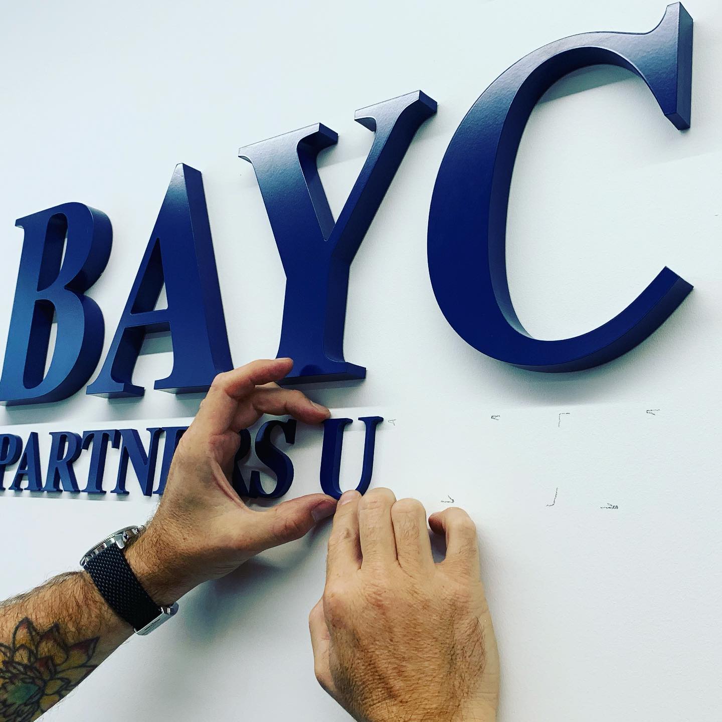 Exterior signage in London.