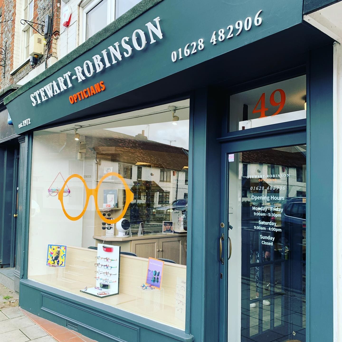 Exterior signage in Marlow.