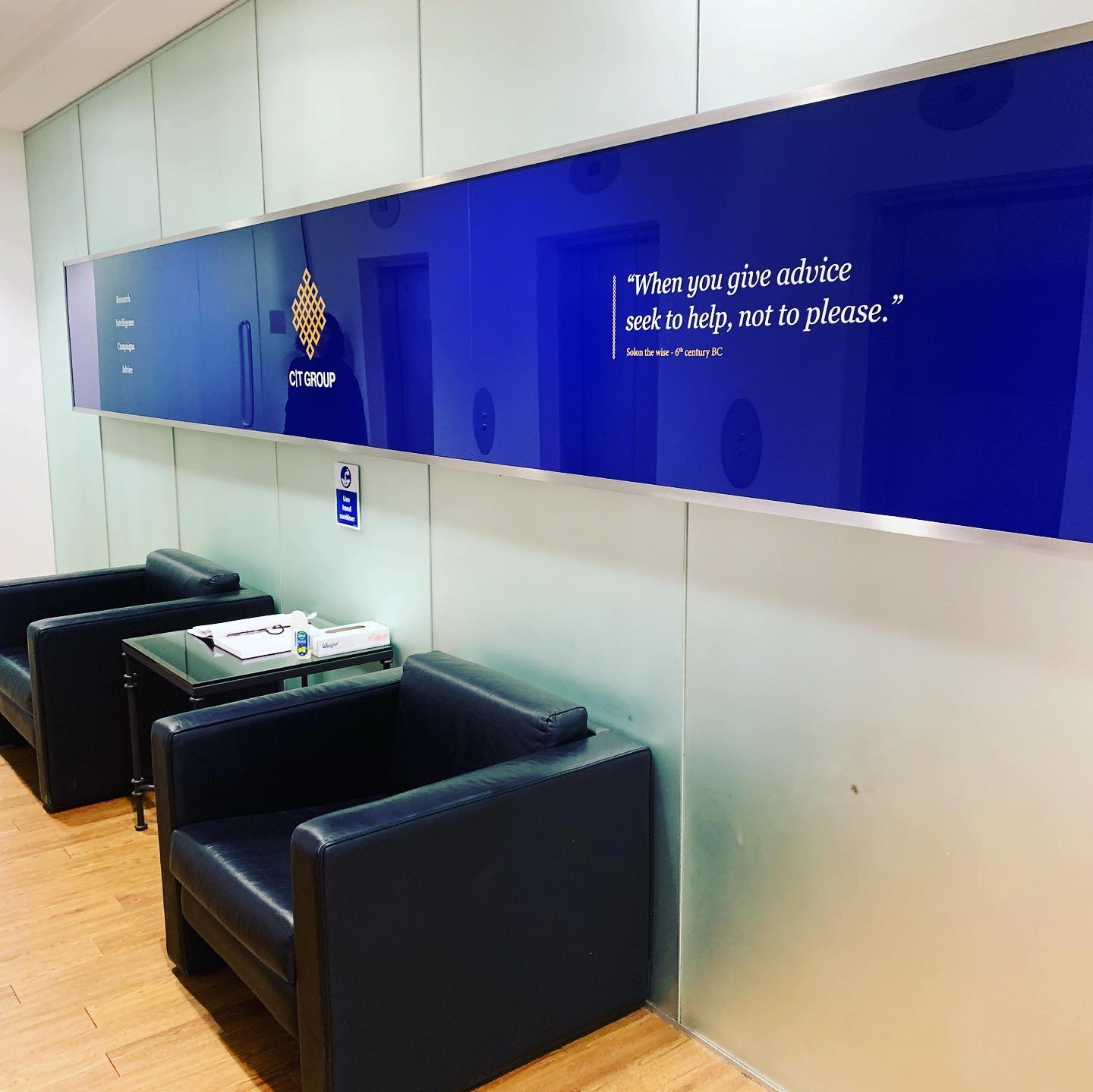 Interior graphics in Mayfair.
