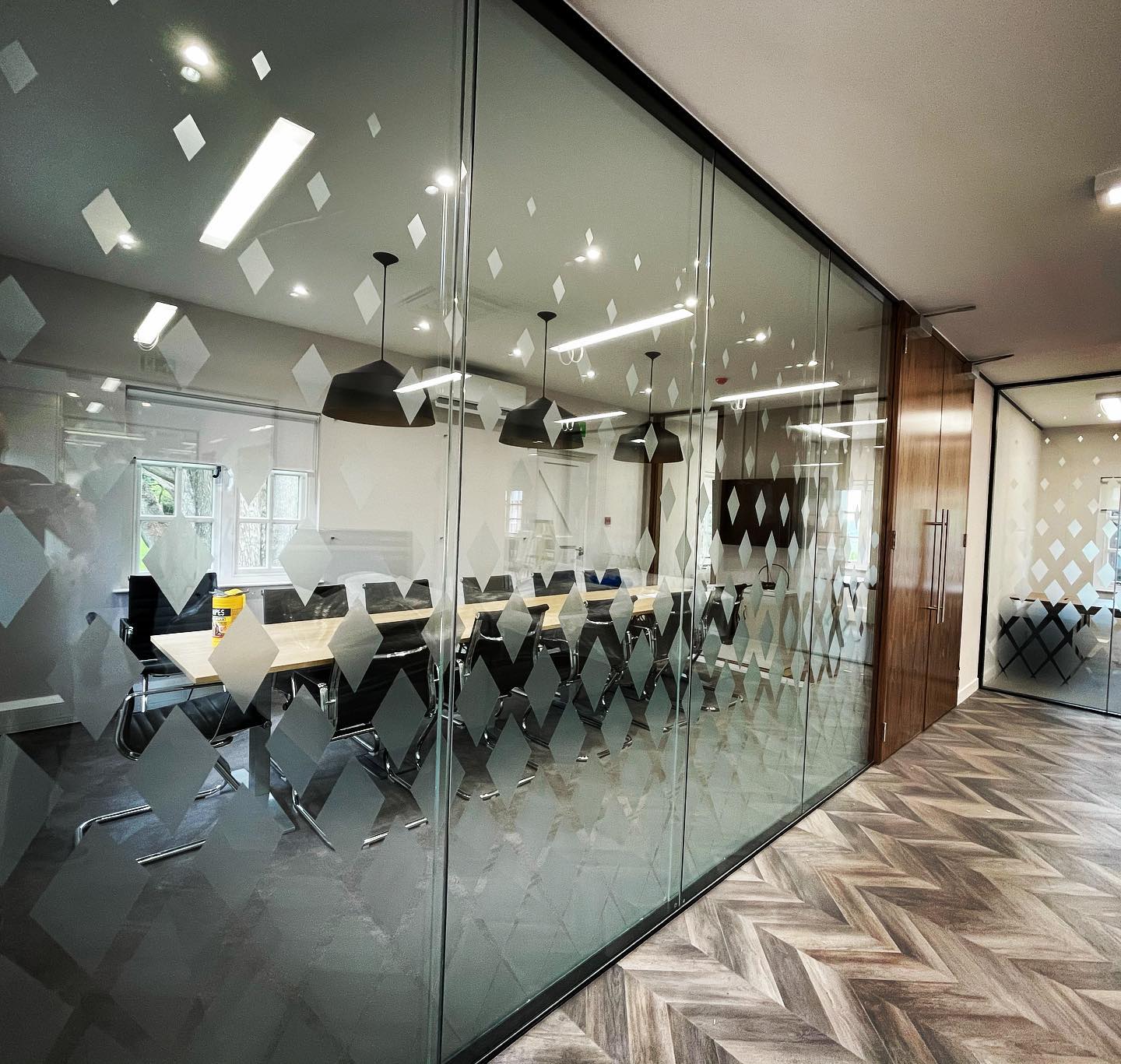Window graphics in London.