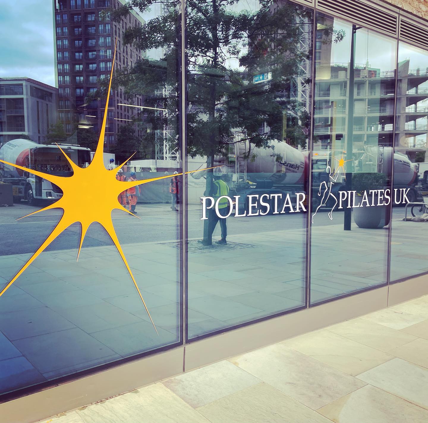 Window graphics in London.
