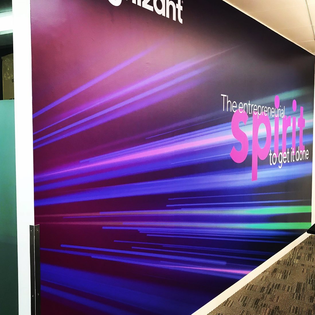 Interior graphics in London.
