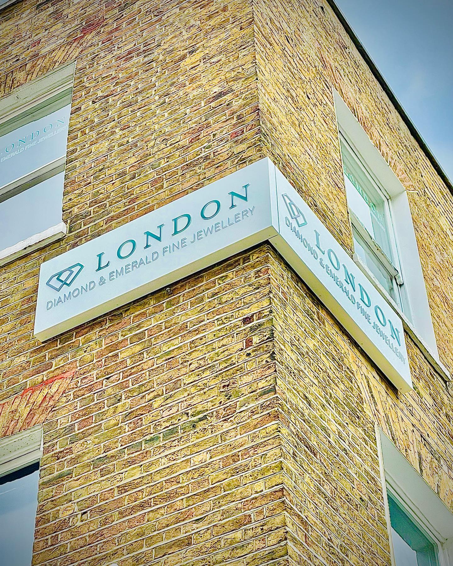 Exterior signage in Hatton Garden.