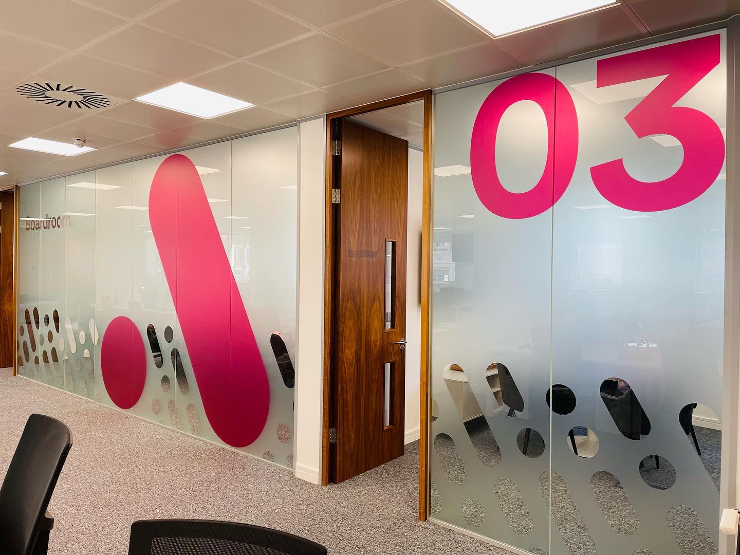Interior graphics in London.