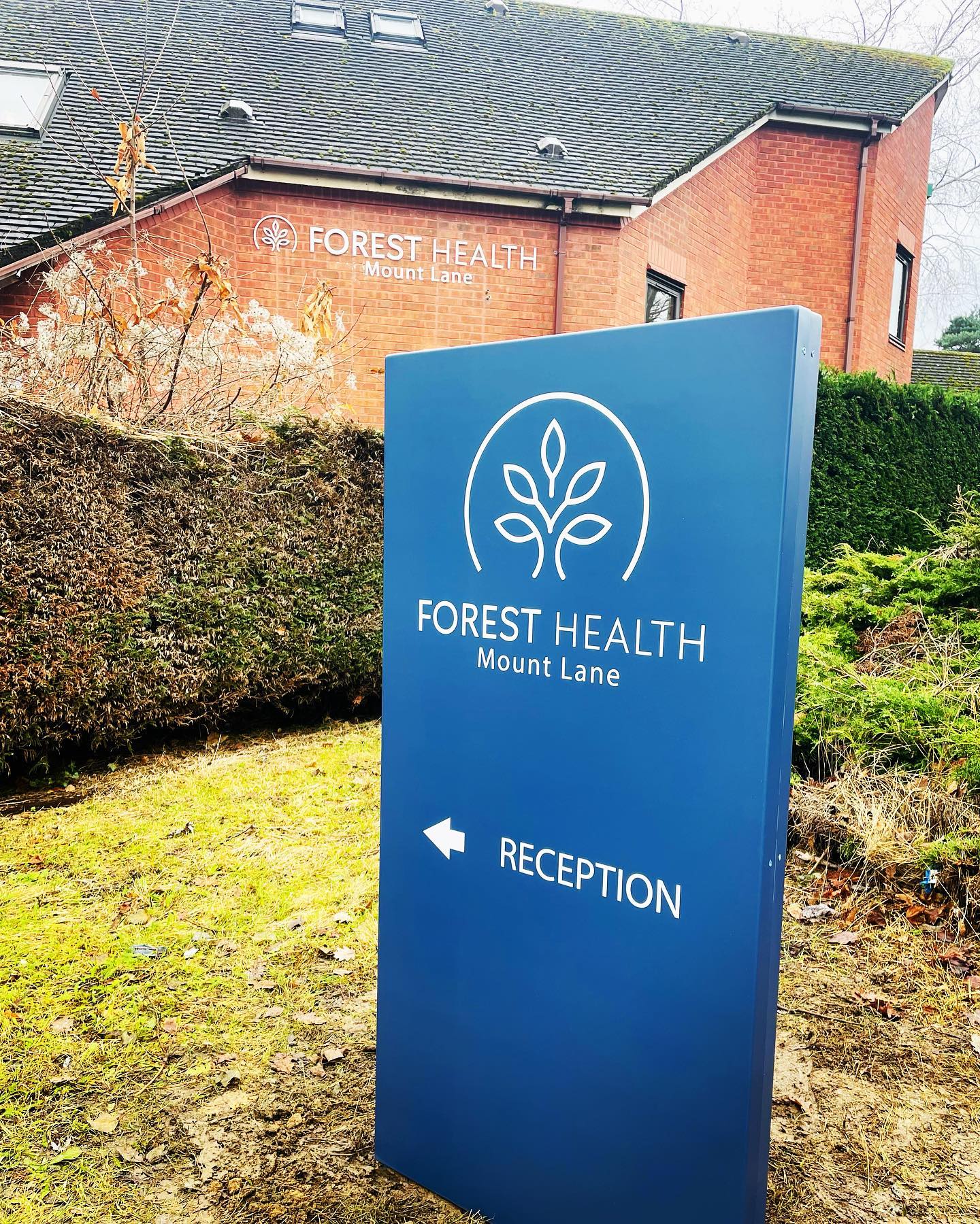 Exterior signage in Bracknell.