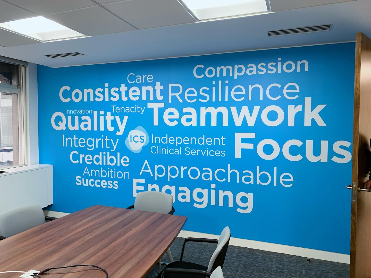 Full colour printed wall graphics for a client in London.