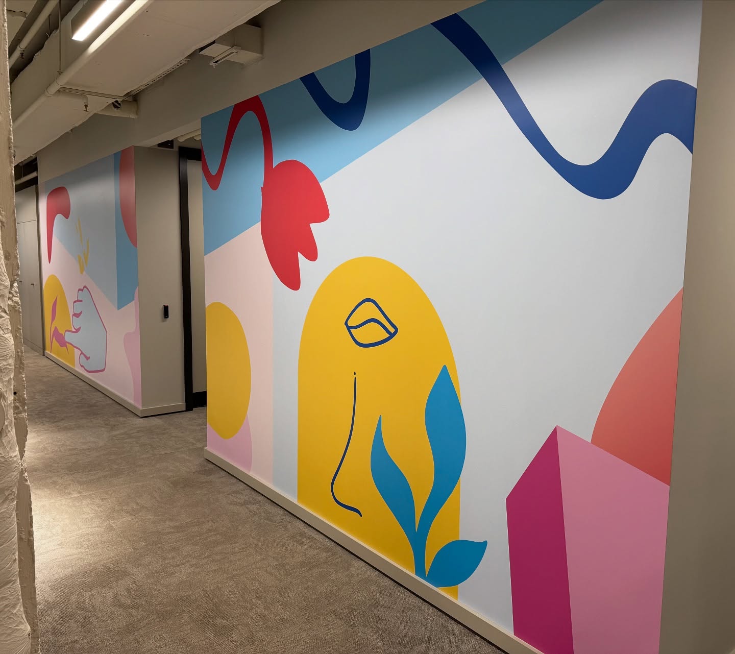 Wall graphics in London.
