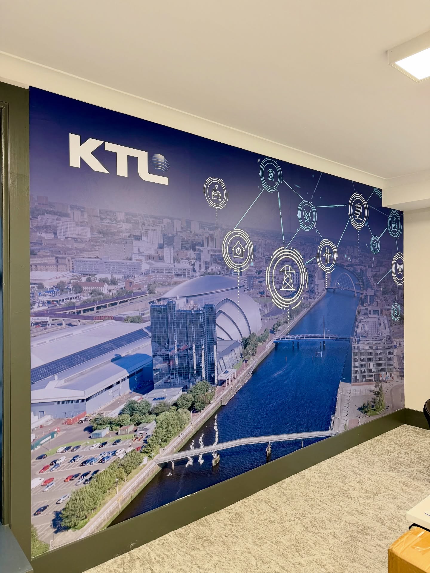 Wall covering in Glasgow.