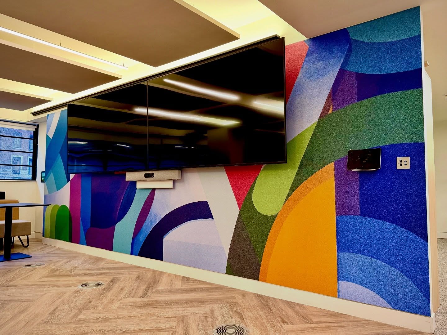 Wall graphics in London.